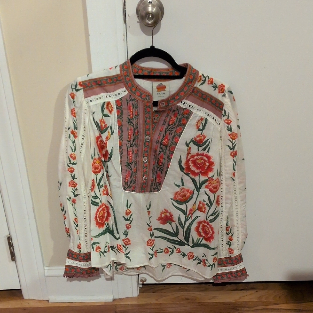 Floral Embroidered Women's Top
